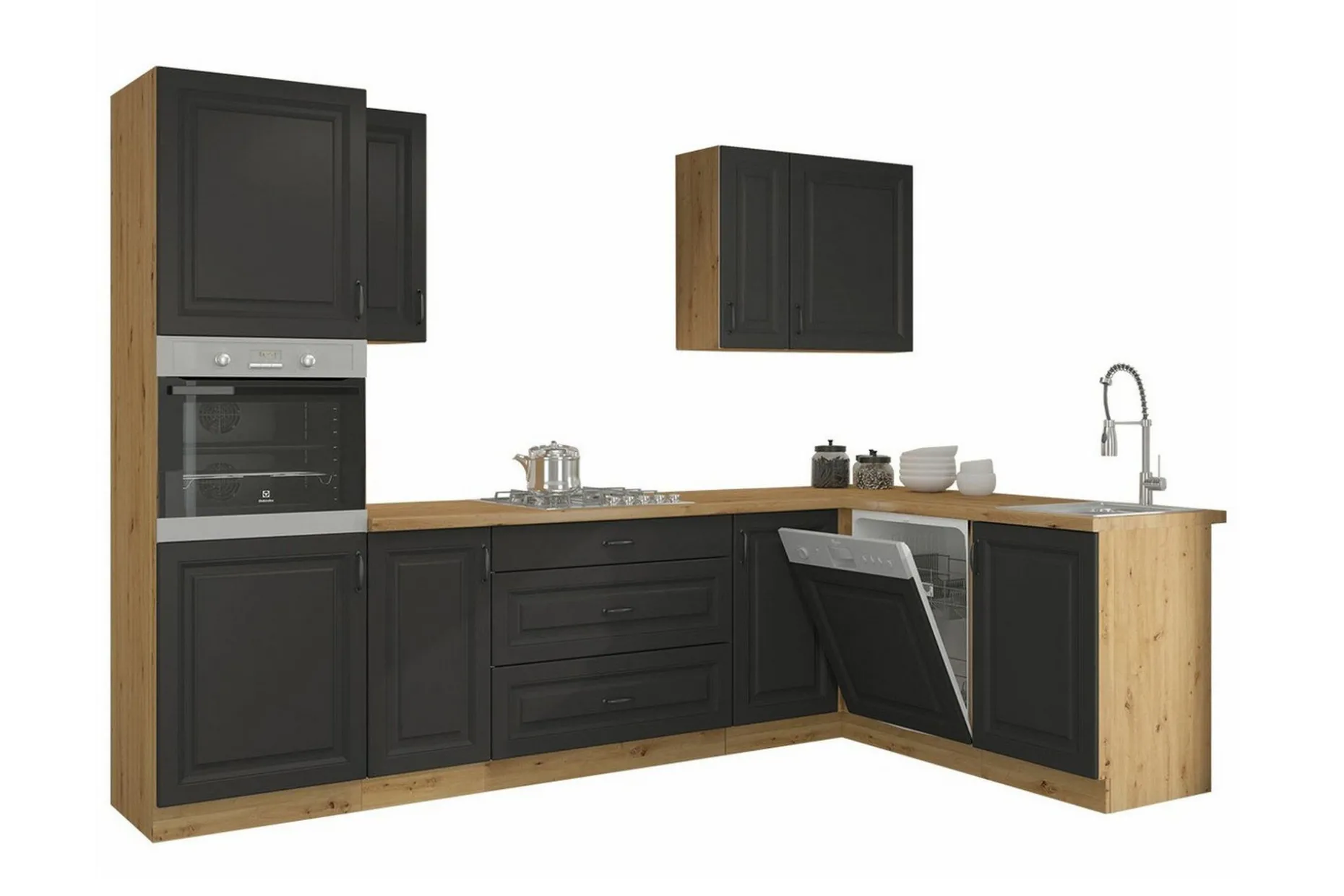 Templemore Möbelset För Kök & Matplats Black/Wood