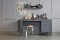 Tenney Datorbord 141 cm med Förvaring Låda + Skåp