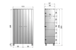 Tenney Garderob 111 cm
