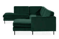 Teodin U-soffa med Divan Sammet Höger
