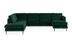 Teodin U-soffa med Divan Sammet Höger
