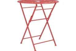 Terrace Runt Hopfällbart Cafébord och Bistrobord Utomhus 70 cm Metall