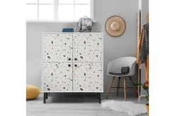 Terrazzo Highboard 95x111 cm Vit