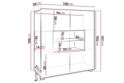 Tessan Skänk 100 cm
