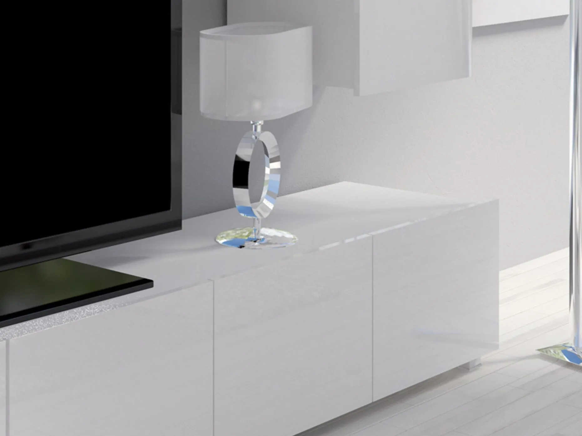 Tessan Tv väggenhet med LED-belysning