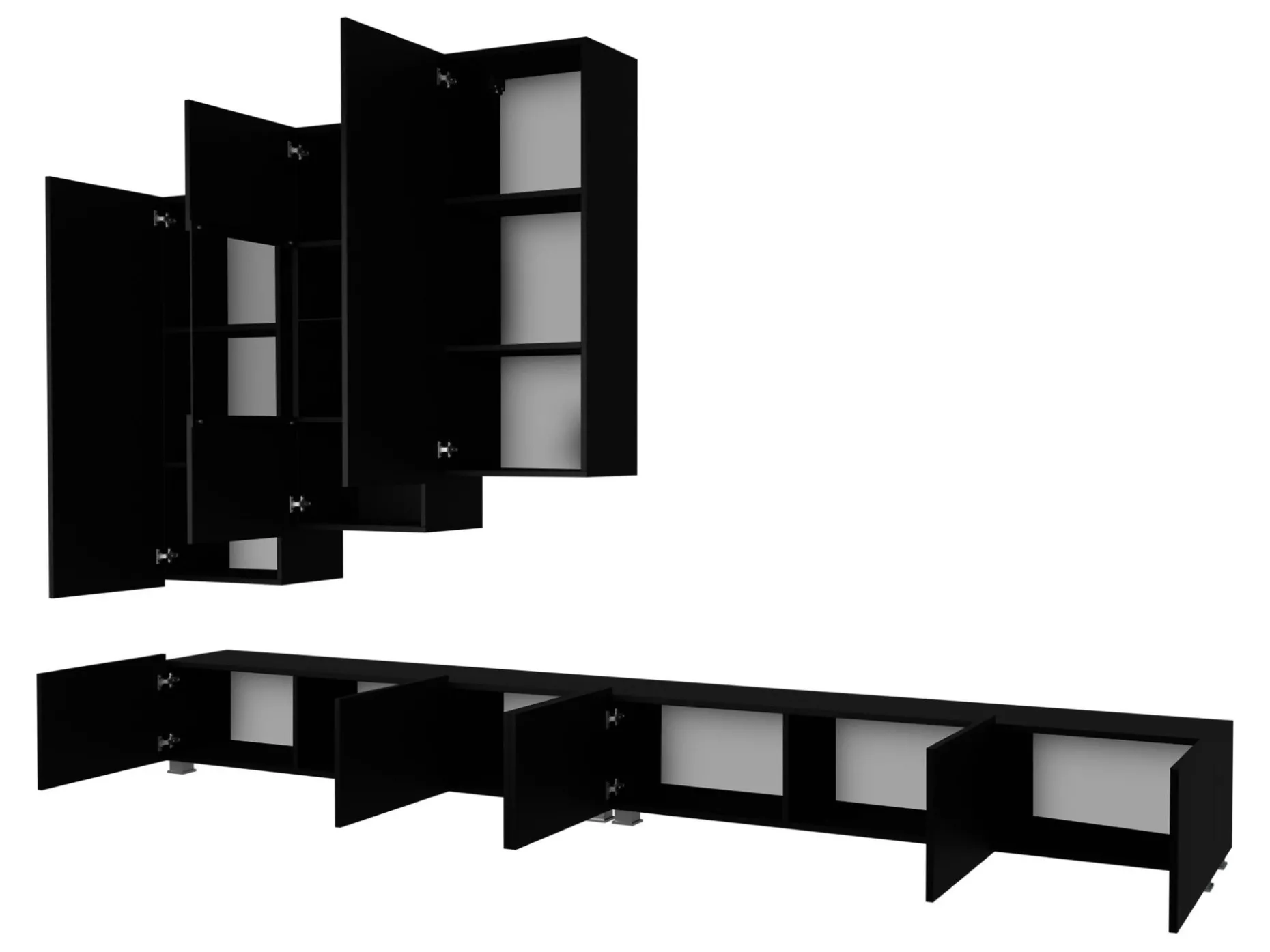 Tessan Tv väggenhet med LED-belysning
