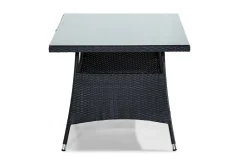 Thor Utebord – Matbord Utomhus 140x90 cm i konstrotting med glasskiva
