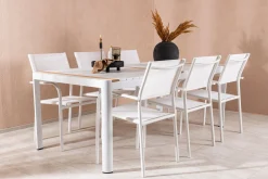 Togo Matgrupp Utomhus 200 cm Rektangulär med 6 Santorini Utestolar