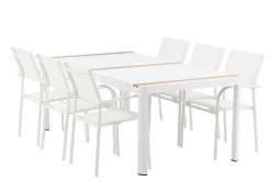 Togo Matgrupp Utomhus 200 cm Rektangulär med 6 Santorini Utestolar