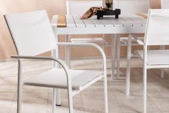 Togo Matgrupp Utomhus 200 cm Rektangulär med 6 Santorini Utestolar