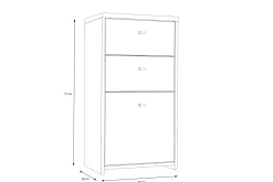 Toledor Sideboard 74x40 cm