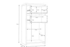 Toledor Sideboard 74x40 cm