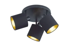 Tommy Spotlight 3L E14 mattsvart/ guld