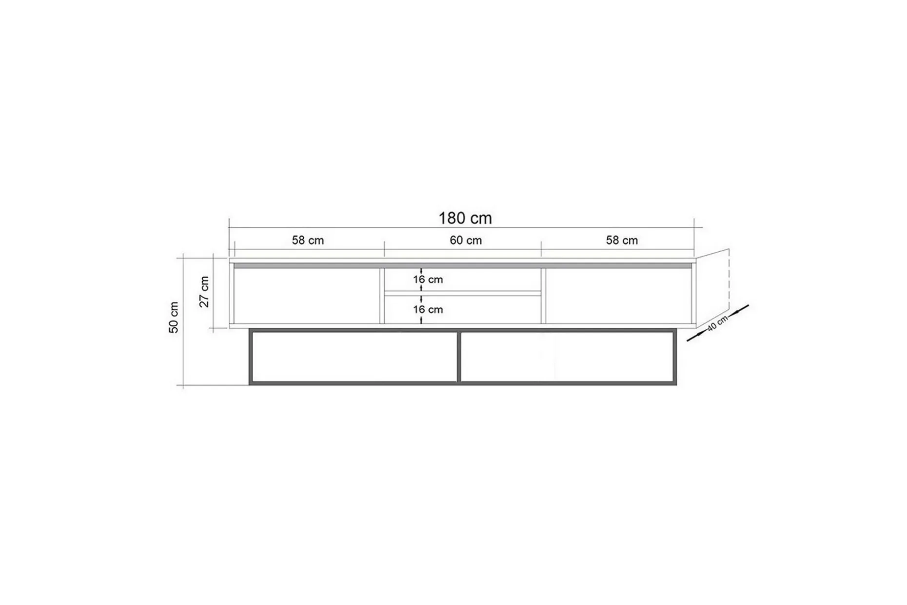 Toporias Tv-bänk 180 cm