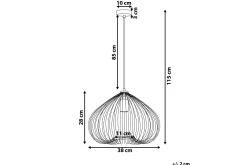 Tordino Taklampa 38 cm