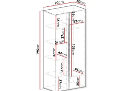 Travic Garderob 90 cm