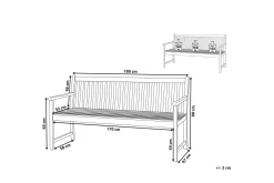 Trädgårdsbänk akaciaträ ljusbrun 180 cm VIVARA