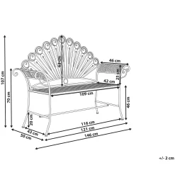Trädgårdsbänk Pavia 146 cm Järn