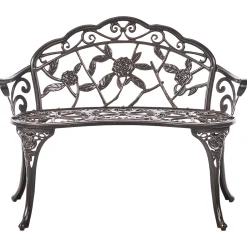 Trädgårdsbänk Piura 88 cm Aluminum