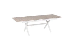 Trädgårdsbord Fanes Ljus trä/vit