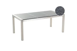 Trädgårdsbord Grosseto Grå/Silver, 90x180x74 cm