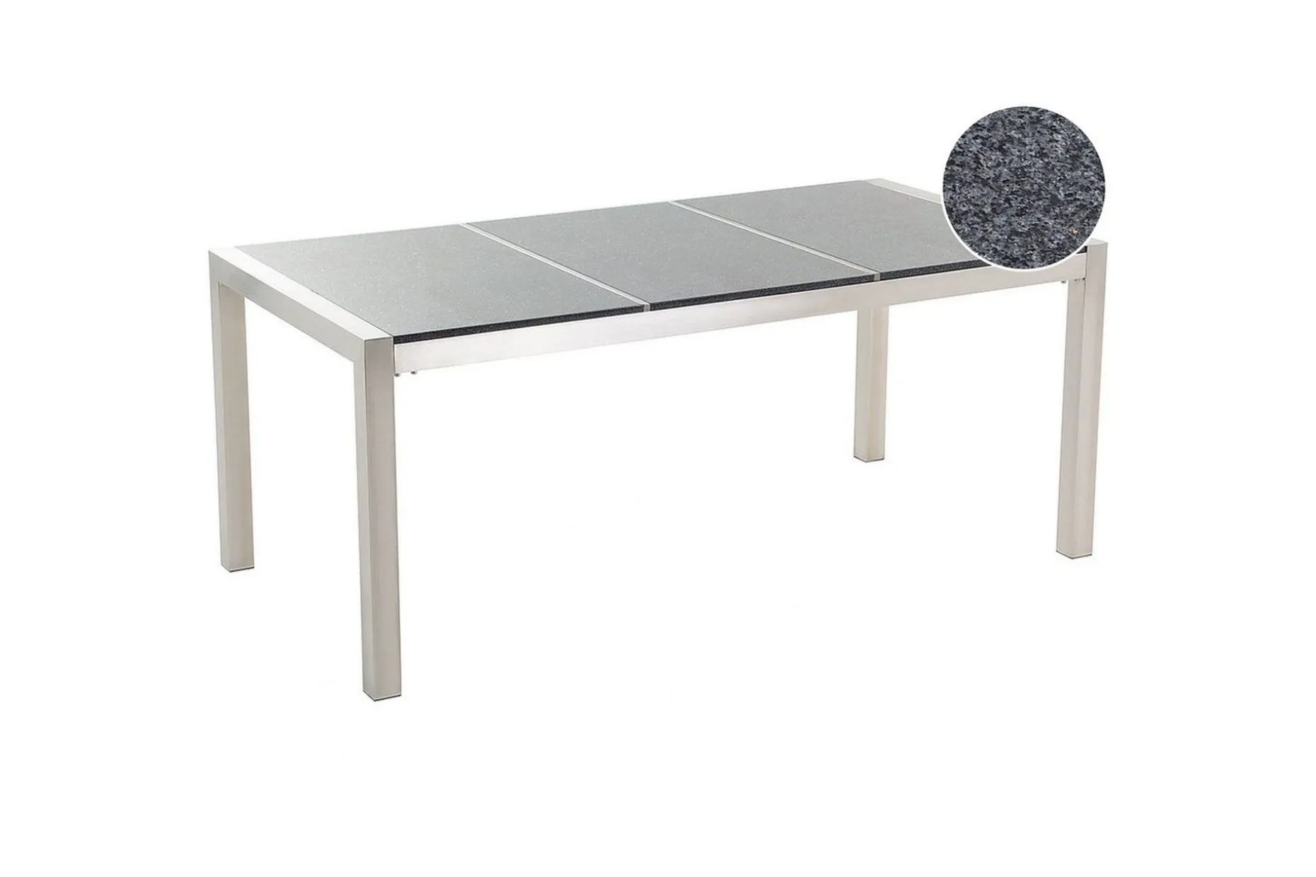 Trädgårdsbord Grosseto Grå/Silver, 90x180x74 cm