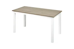 Trädgårdsbord Messina Ljus trä/vit, 52x96x50 cm