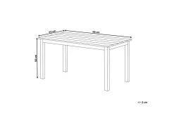 Trädgårdsbord Messina Ljus trä/vit, 52x96x50 cm