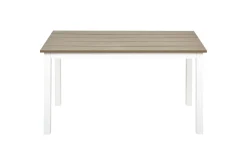 Trädgårdsbord Messina Ljus trä/vit, 52x96x50 cm