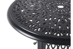 Trädgårdsbord rund 90 cm svart ANCONA