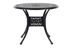 Trädgårdsbord rund 90 cm svart ANCONA