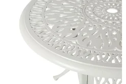 Trädgårdsbord rund 90 cm vit ANCONA