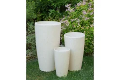 Trädgårdskruka Abdera set om 2 Beige, 23x23x42 cm