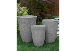 Trädgårdskruka Camia set om 2 Grå, 51x51x71 cm