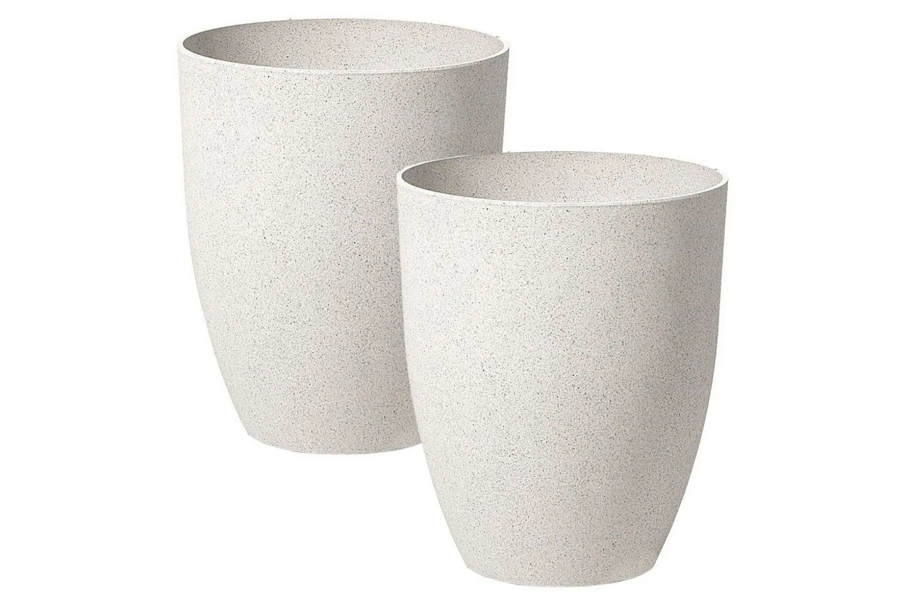 Trädgårdskruka Croton set om 2 Vit, 43x43x52 cm