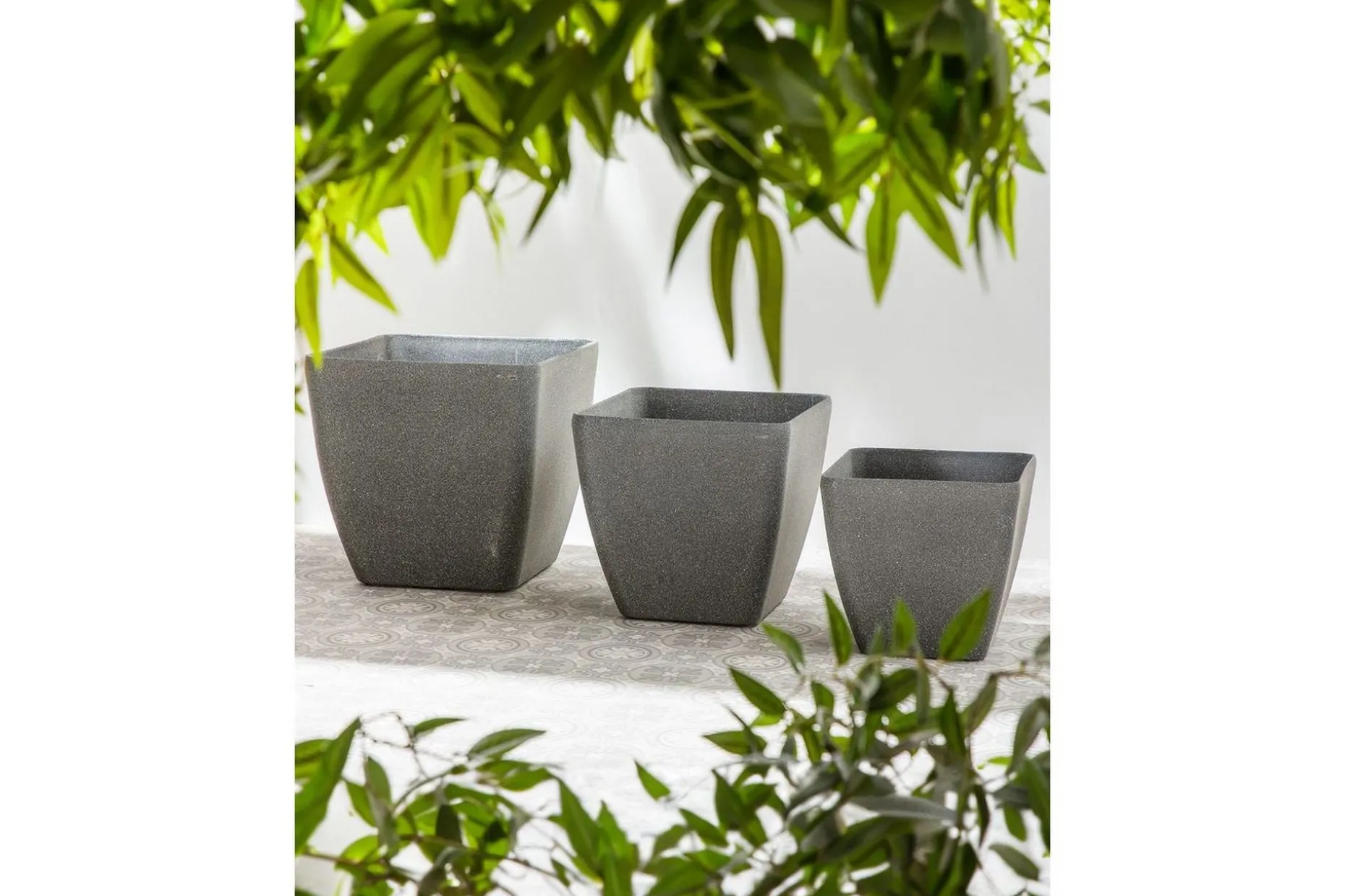 Trädgårdskruka Zeli set om 2 49x49x49 cm
