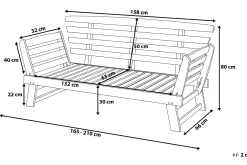 Trädgårdssoffa Portici 210 cm