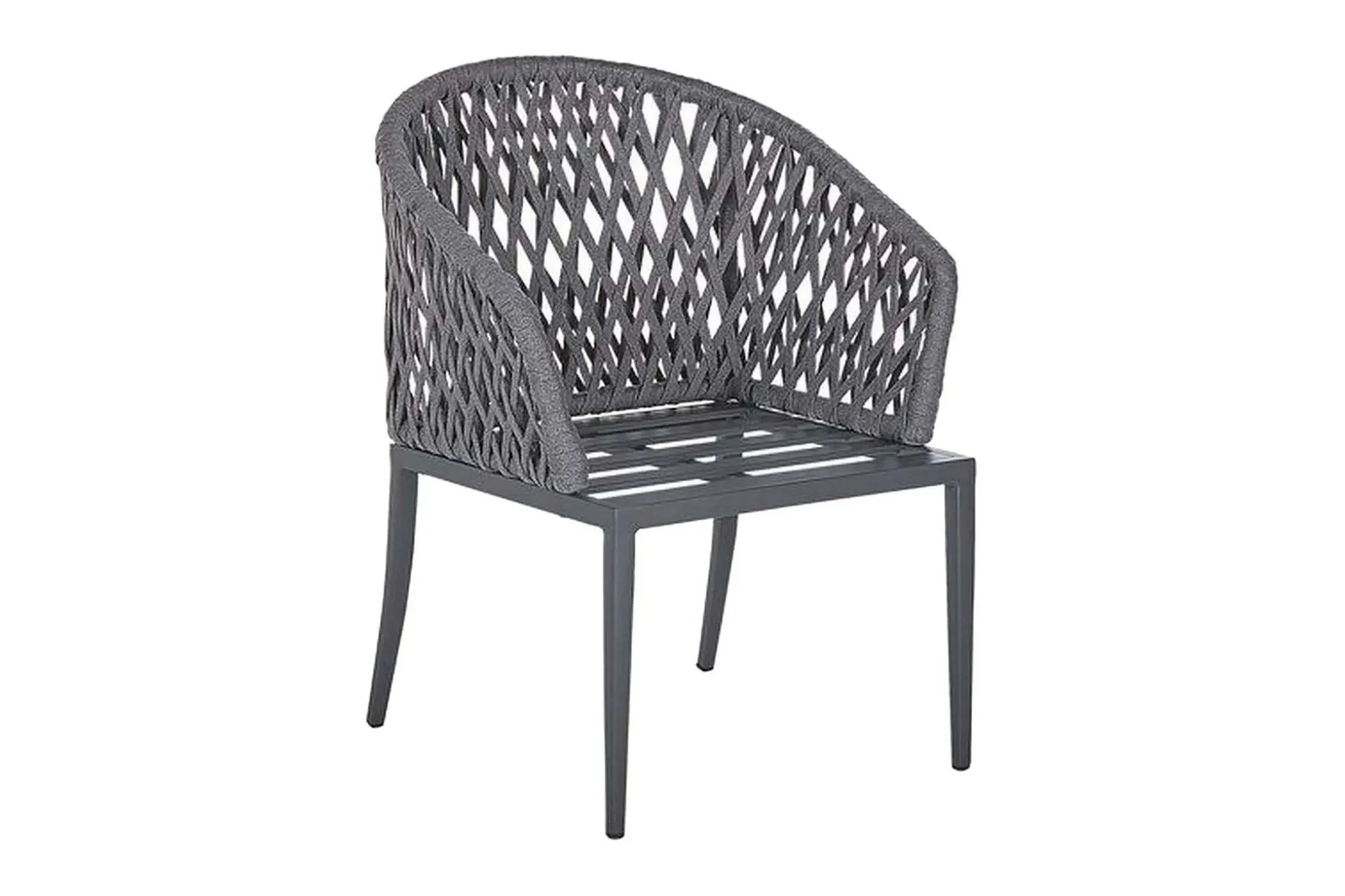 Trädgårdsstol 2 st aluminium grå LIPARI