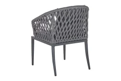 Trädgårdsstol 2 st aluminium grå LIPARI