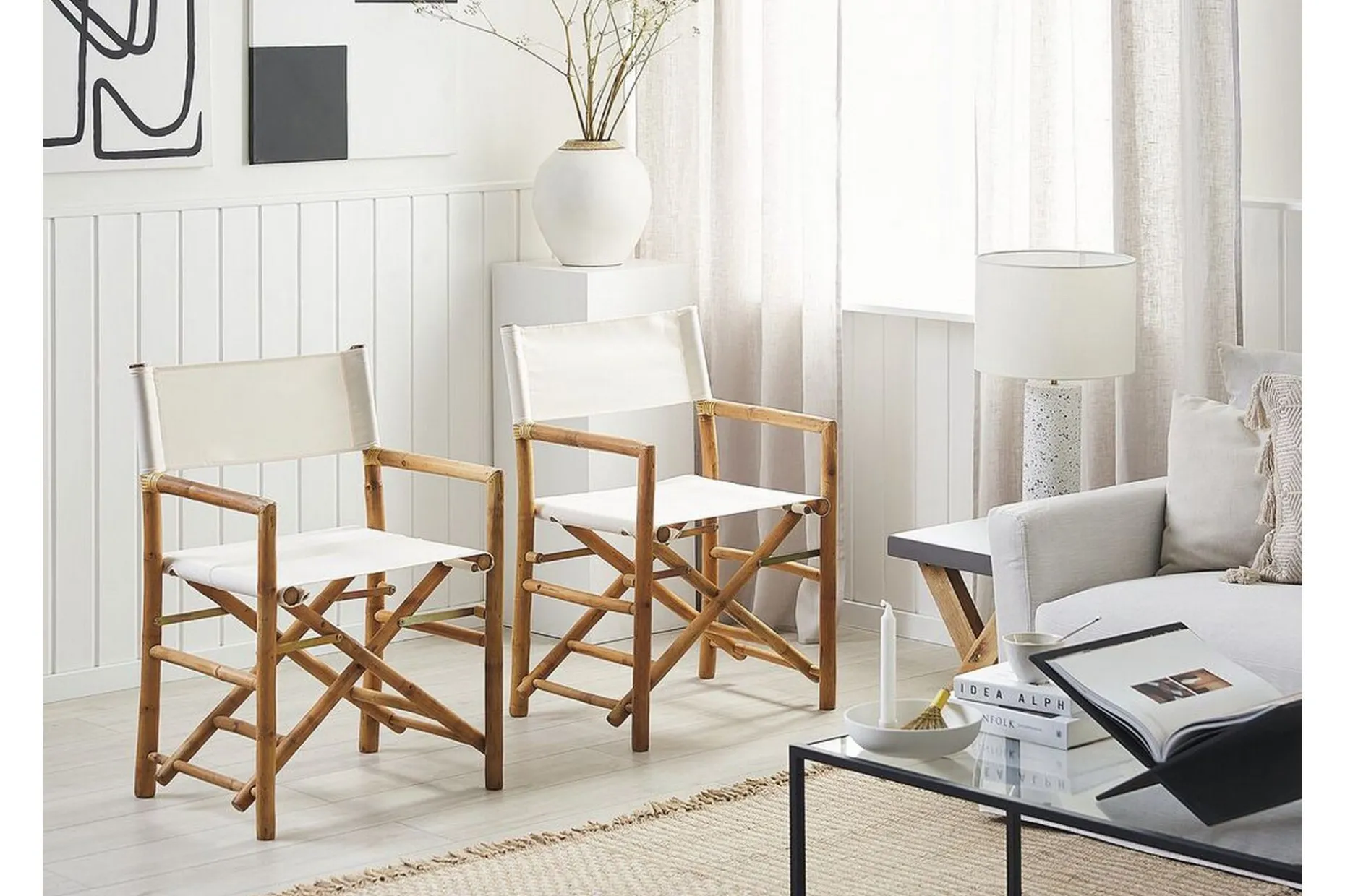 Trädgårdsstol 2 st ljust trä/beige MOLISE