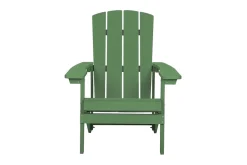 Trädgårdsstol med fotpall grön ADIRONDACK
