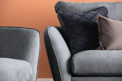 Trend Lyx 3-sits Högervänd L-formad Divansoffa i Tyg