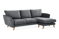 Trend Lyx 3-sits Högervänd L-formad Divansoffa i Tyg
