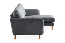 Trend Lyx 3-sits Högervänd L-formad Divansoffa i Tyg