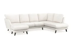 Trend Lyx 4-sits Vänstervänd U-formad Soffa med Divan och Schäslong i Bouclé