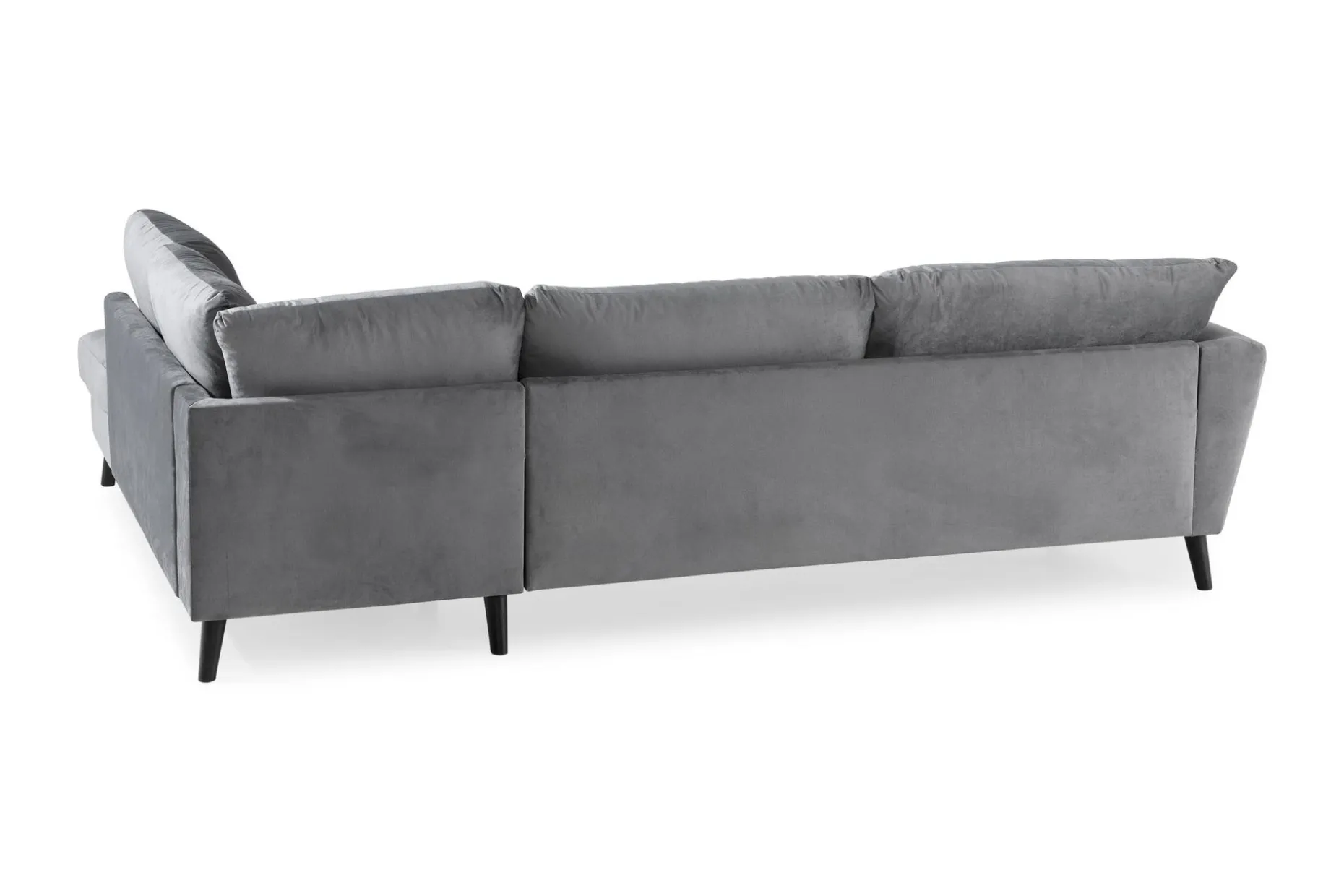 Trend 4-sits Högervänd L-formad Schäslongsoffa i Sammet