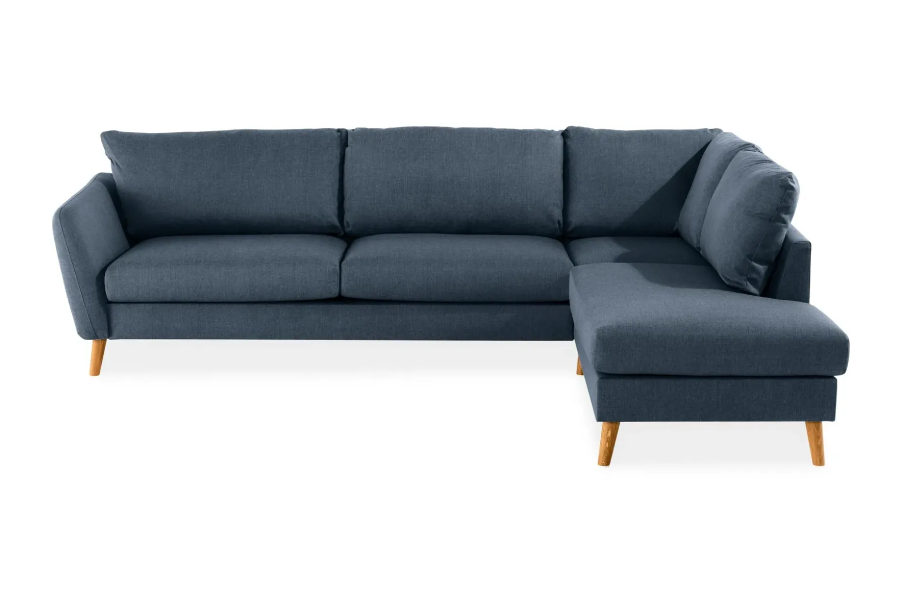 Trend 4-sits Högervänd L-formad Schäslongsoffa i Tyg