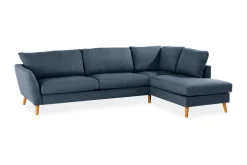 Trend 4-sits Högervänd L-formad Schäslongsoffa i Tyg