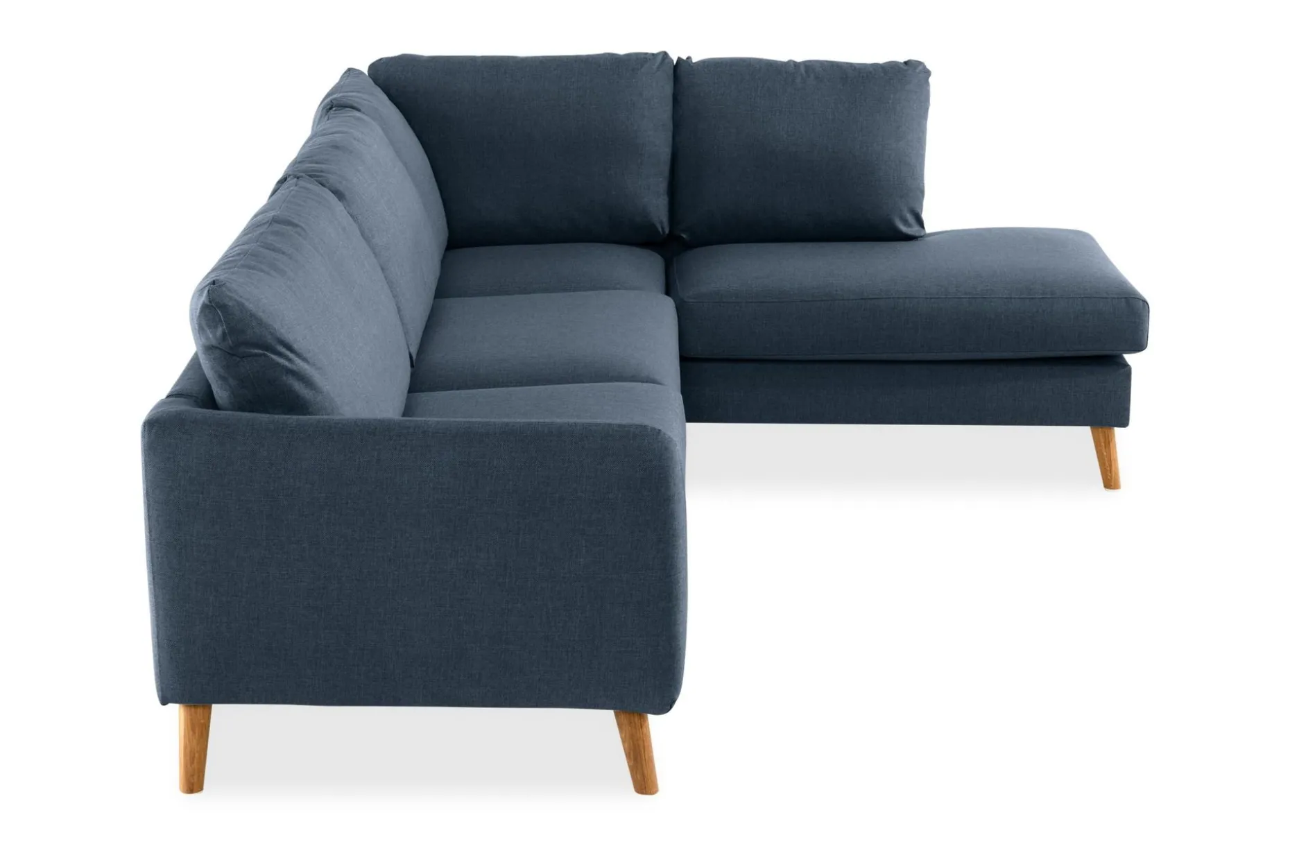 Trend 4-sits Högervänd L-formad Schäslongsoffa i Tyg