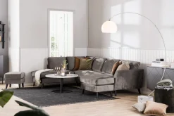Trend 4-sits Högervänd U-formad Soffa med Divan och Schäslong i Sammet